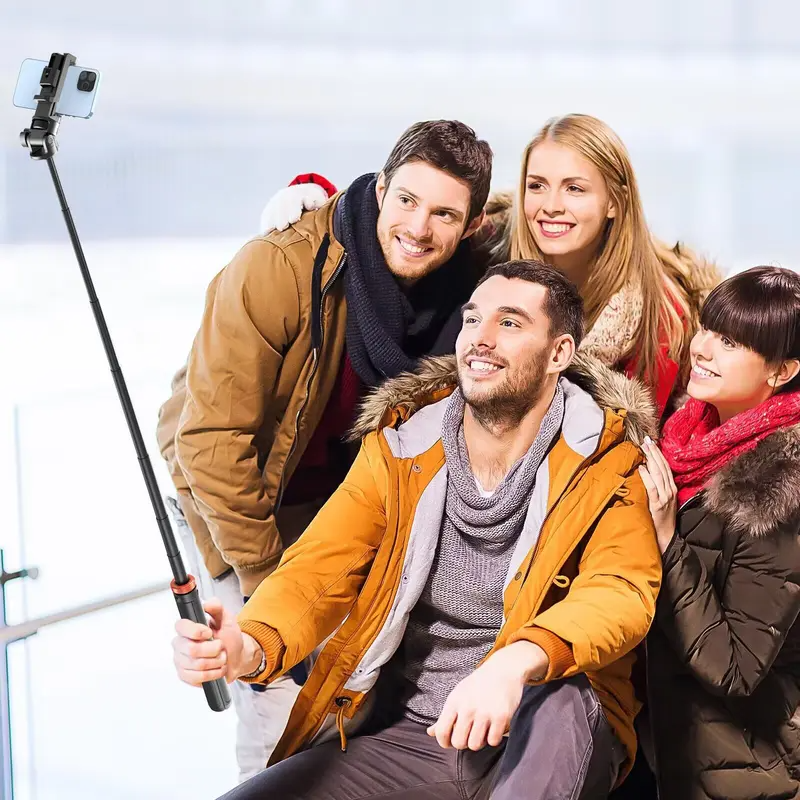 61" Phone Tripod for iPhone/Android & Selfie Stick with Remote, Upgraded Stand, Compatible with iPhone 16/15/14/13, Travel-Friendly & Stable