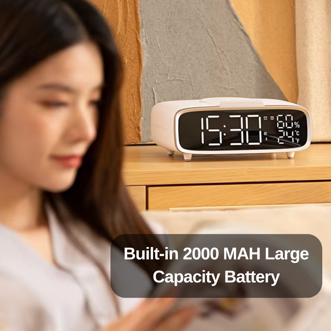 GlowCharge Clock - Wireless Charger & Bluetooth Speaker