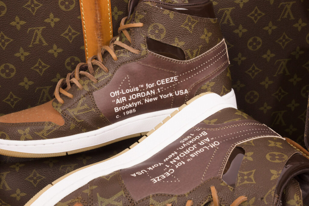 Louis Vuitton x Nike Air Force 1 Sneaker High-tops Brown Orange