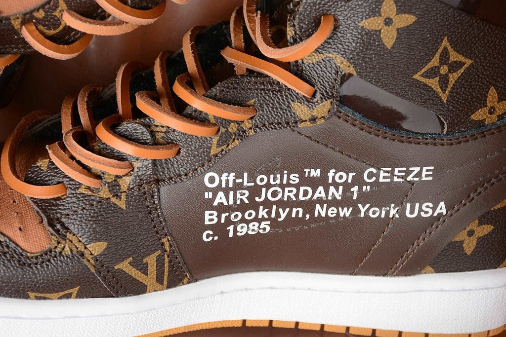 Louis Vuitton x Nike Air Force 1 Sneaker High-tops Brown Orange