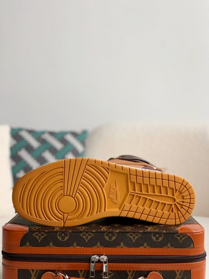 Louis Vuitton x Nike Air Force 1 Sneaker High-tops Brown Orange