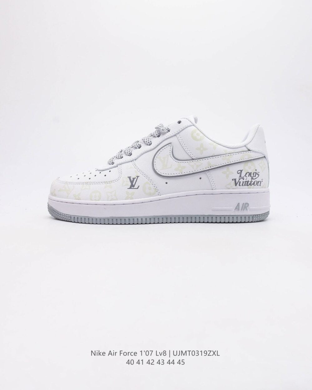 Louis Vuitton x Nike Air Force 1 Monogram Grey Frost Edition (Custom)