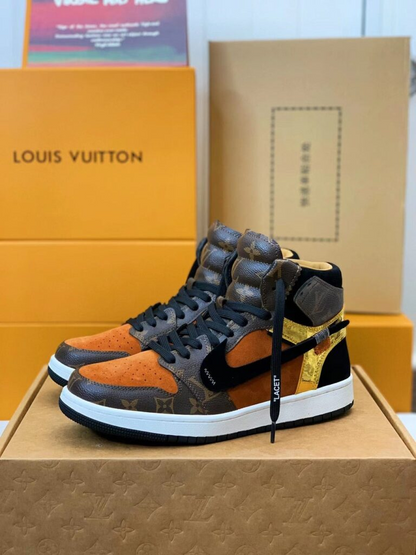 Louis Vuitton x Nike Air Force 1 Sneaker High-tops Black Gold