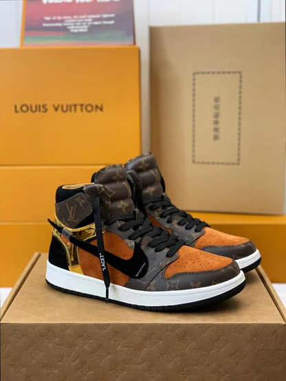 Louis Vuitton x Nike Air Force 1 Sneaker High-tops Black Gold