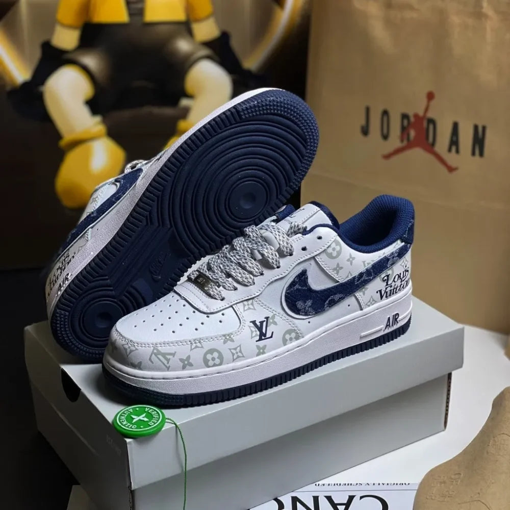 Louis Vuitton x Nike Air Force 1 07 Low ‘White Blue’