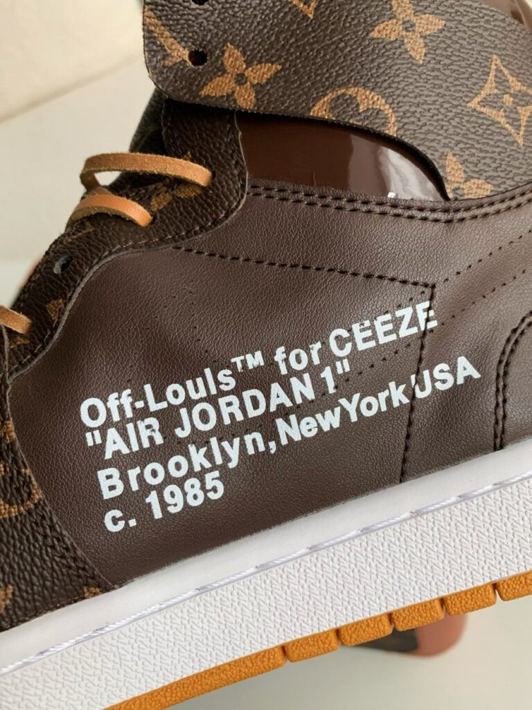 Louis Vuitton x Nike Air Force 1 Sneaker High-tops Brown Orange