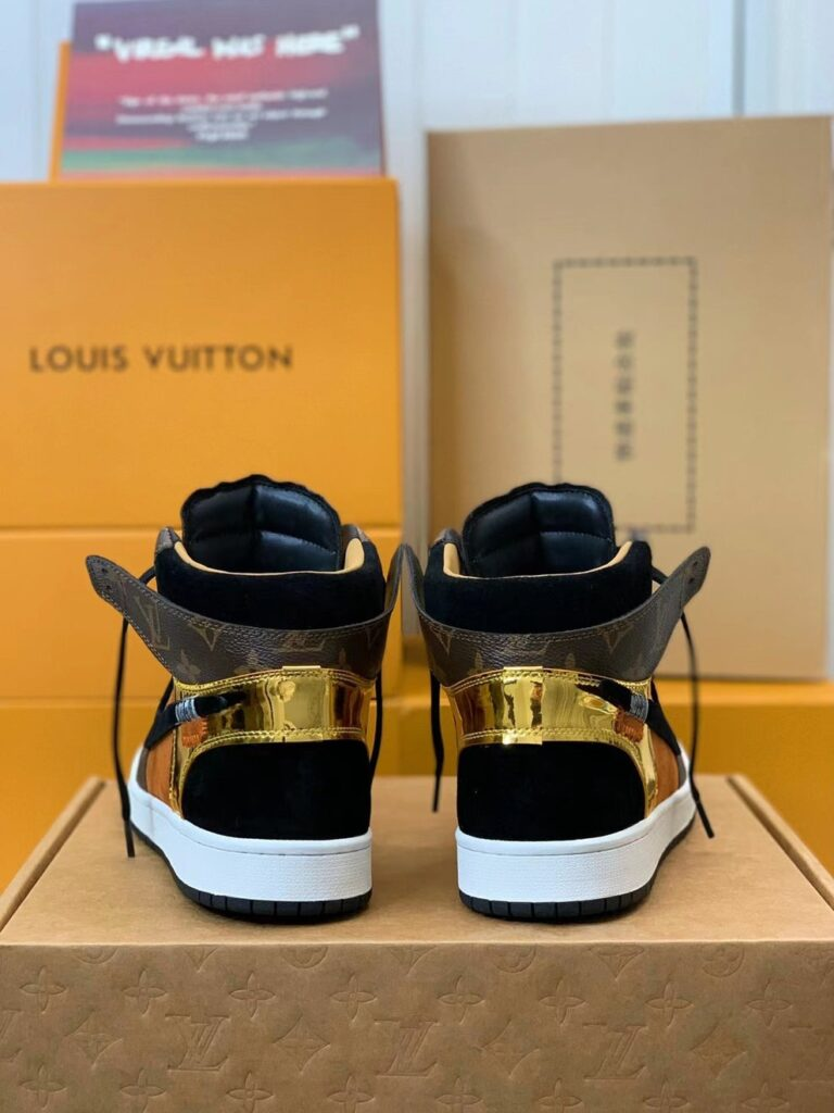 Louis Vuitton x Nike Air Force 1 Sneaker High-tops Black Gold