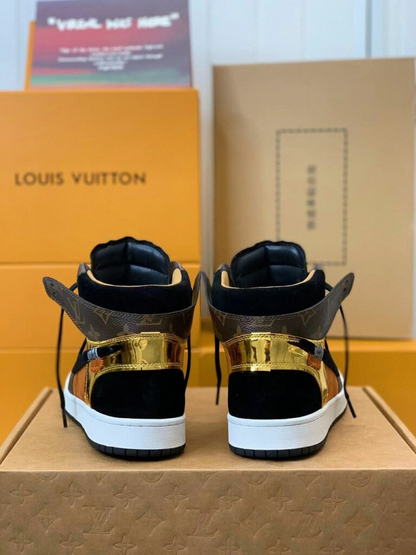 Louis Vuitton x Nike Air Force 1 Sneaker High-tops Black Gold