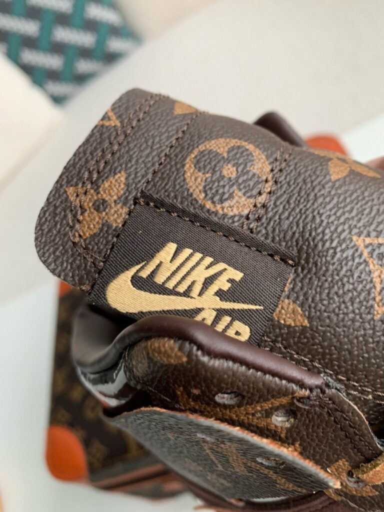 Louis Vuitton x Nike Air Force 1 Sneaker High-tops Brown Orange