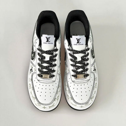 Louis Vuitton x Nike Air Force 1 Monogram Black Edition (Custom)